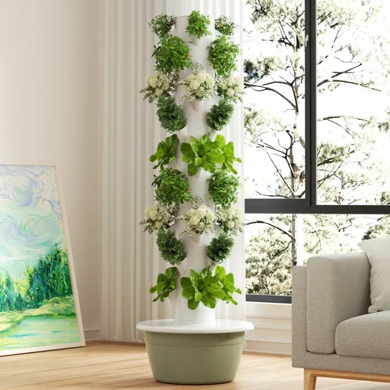 Hydroponic Tower Planter - Home Smart Vegetable Planter Vertical Hydroponic