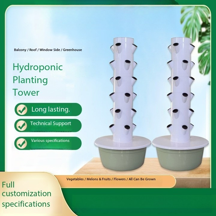 Hydroponic Tower with LED Grow - đánh giá và giá Hydroponic Tower Planter