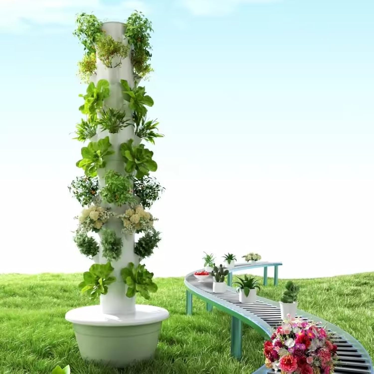 Vertical Hydroponic Grow Tower - đánh giá và giá Hydroponic Tower Planter